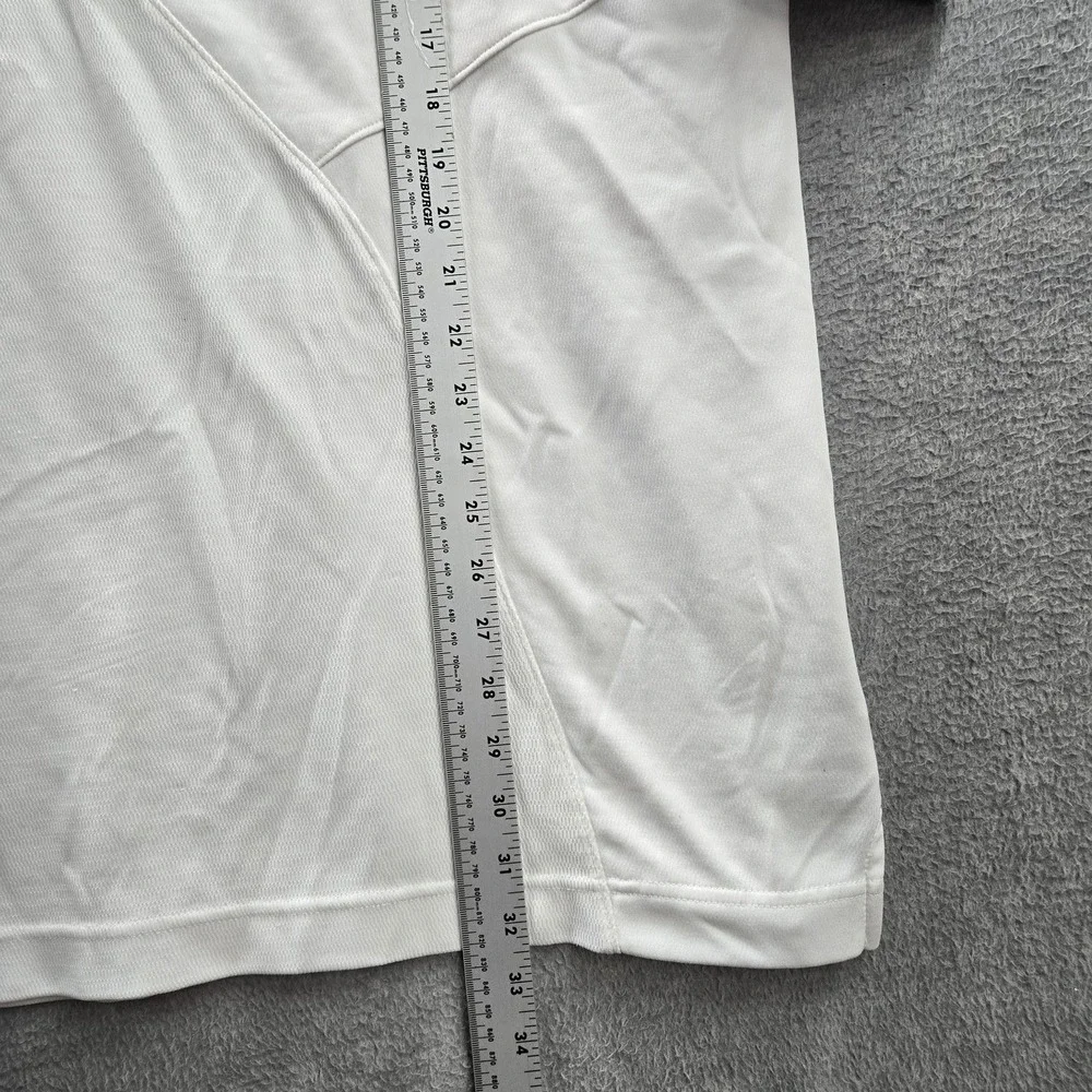 VINTAGE Air Jordan Men Shirt 2XL White Y2K Ringer Short Sleeve Crew Neck READ